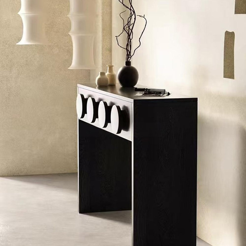 Console d'entrée en bois massif de style Mid-Century, H 31,5 po x l 47,2 po x P 13,8 po