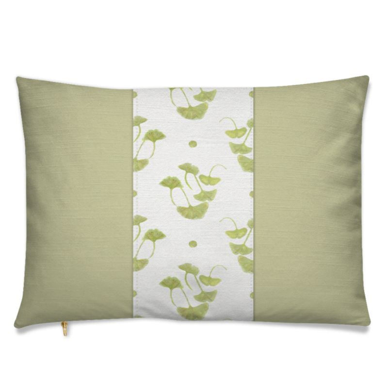 Ginkgo Chartreuse Green Luxury Panel Pillow