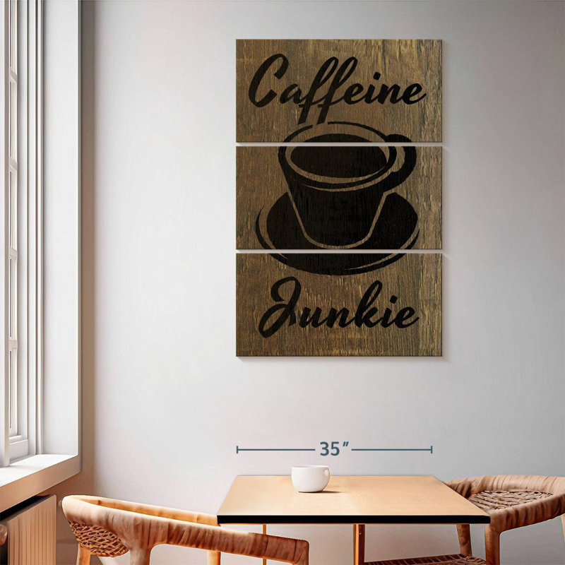 Yarlin Caffeine Junkie Typography, 65" H x 42" W