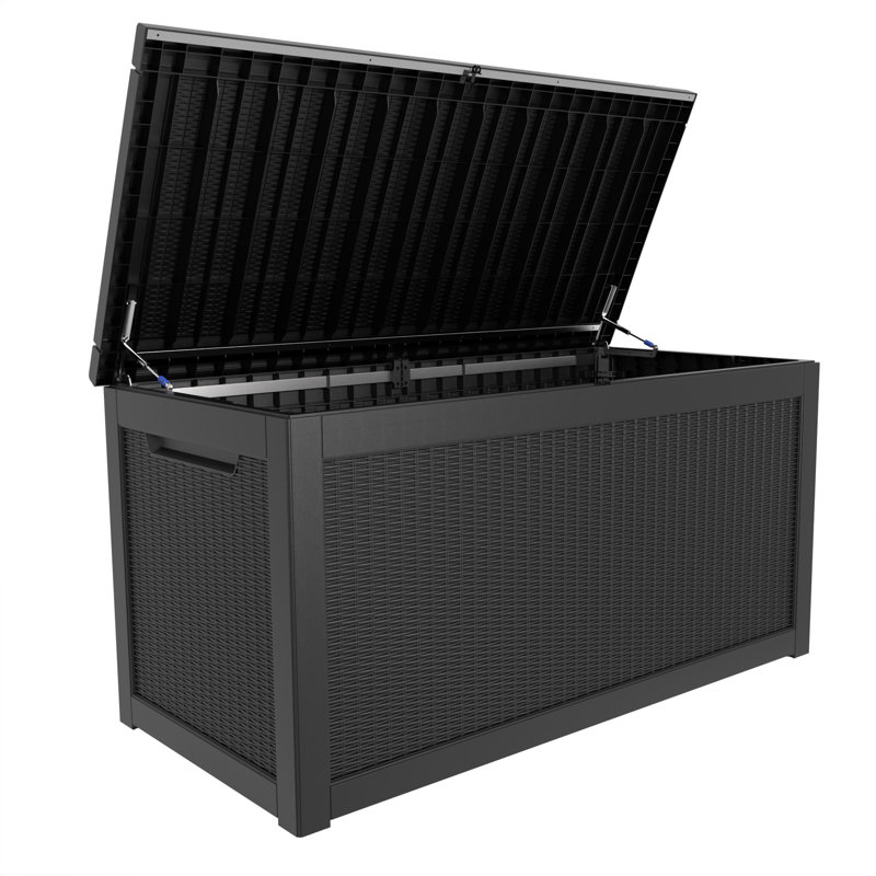 Coffre de terrasse verrouillable en résine 330 gallons, Black