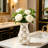 Pattern Enamel Vase - Hand-Painted Pattern Bronze-Edge Farmhouse-Style Decorative Vase. The Steel Base Can Be Used As A Standalone Piece Or For Flower Arrangement. Suitable For Living Room Tables, Dining Tables, Housewarming Parties