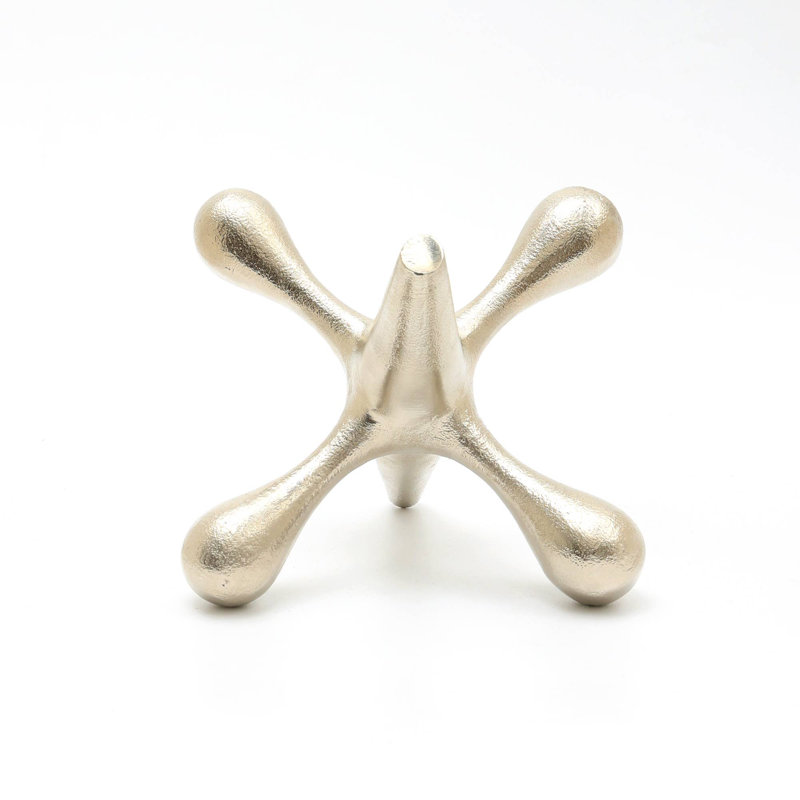 Stylish Nickel-Finished Paperweight-Tabletop Object