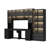 2 Piece Office Set Include 31.5'' W Bookcase And 90.6'' W Computer Desk  With Hutch