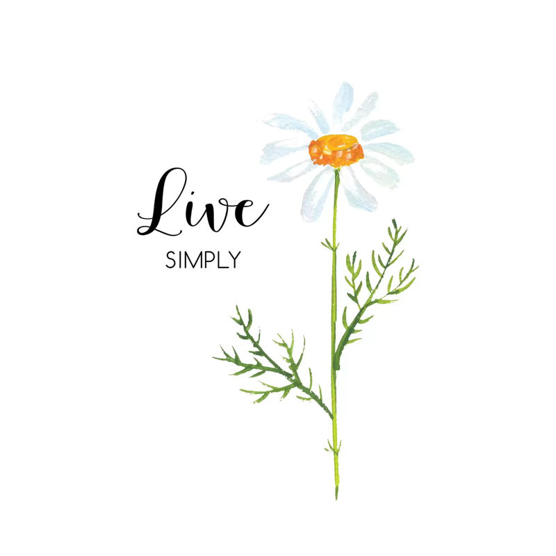 Live Simply - Painting on Canvas, Wrapped Canvas, 66.04cm H x 45.72cm W x 1.91cm D