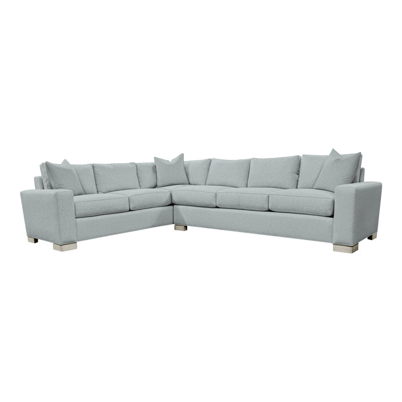 Canapé modulaire 2 pièces American Bungalow Claremont, Mélange de lin Ian Haze, Wrenn