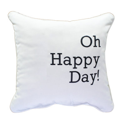 Embroidered Sunbrella® Outdoor Throw Pillow