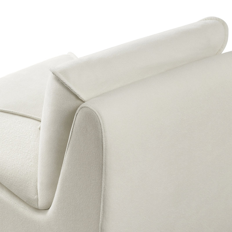 Canapé compact confortable avec repose-pieds pour des espaces de vie polyvalents