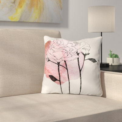 Garden Roses Indoor/Outdoor Throw Pillow