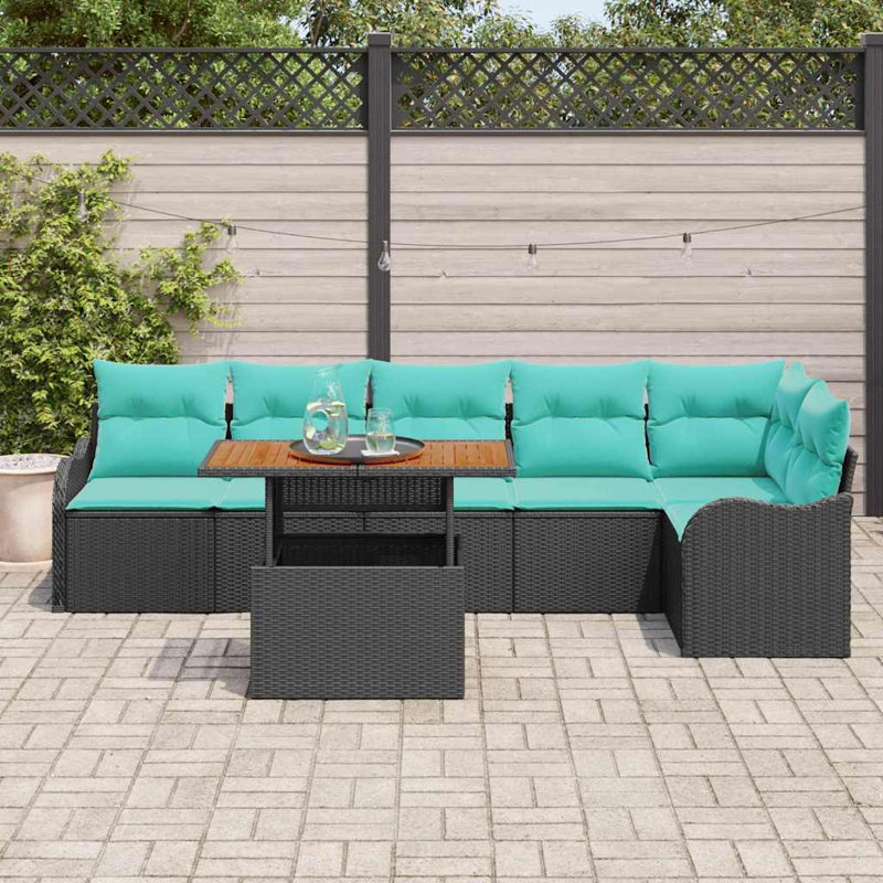 Ensemble de canapé de jardin avec rangement 7 pièces vidaXL