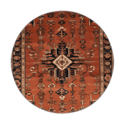 Tapis d'intérieur et d'extérieur brun Persian