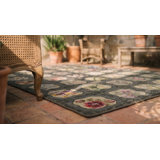 Antique American Hooked Rug Small Scatter Size Wool & Cotton