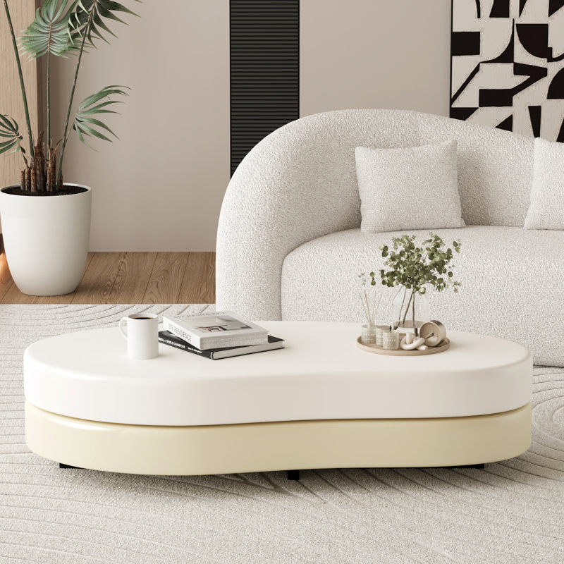 Masek Modern Extendable Coffee Table, Stylish Creative Rotating Coffee Table