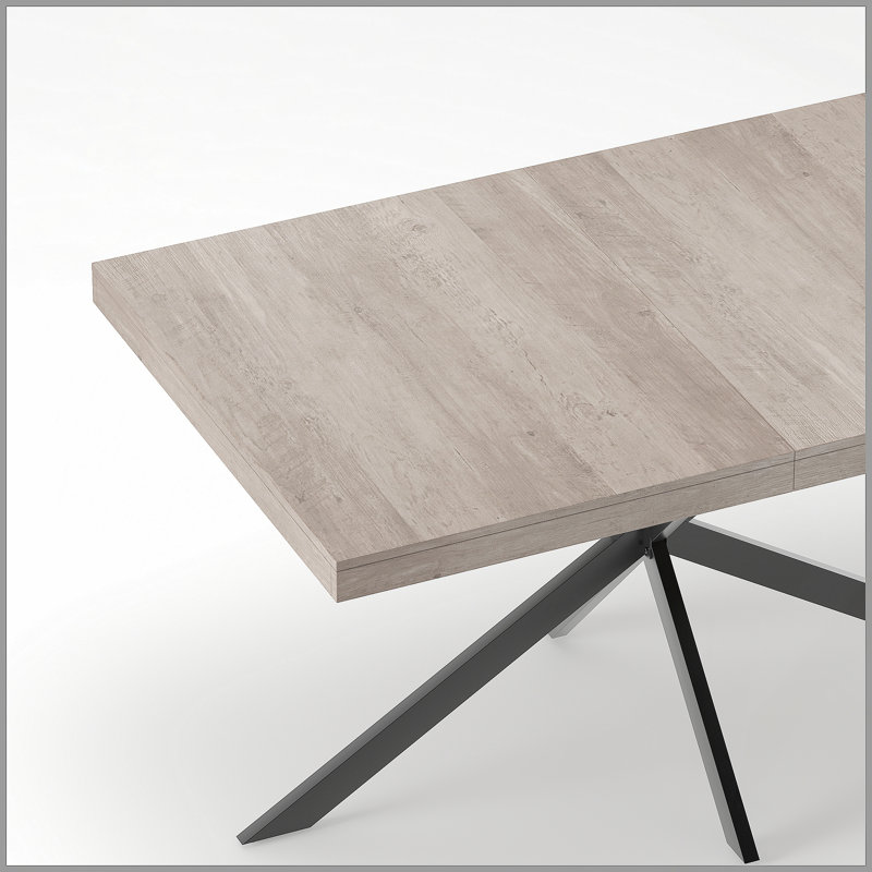 55.11"-70.86"Retro Rectangular Stretch Dining Table, Grey Carole Top With Same Color Embossed Center Plate,With Storage Box,Suitable For Dining Rooms, Kitchens, And Living Rooms,Grey