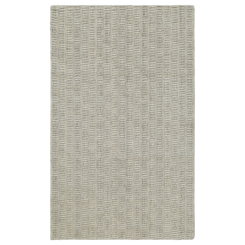 Tapis Odin tissé à la main, Grey, Rectangle 8 pi x 5 pi