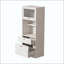 Armoire de rangement autoportante de 180 cm (71 po), en bois de qualité E1, avec étagères réglables, tiroir, portes et système anti-basculement. Peut être utilisé dans la cuisine, la salle de bain et la buanderie.-1283827143
