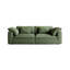 Coussin modulaire en coton et lin vert-300767150