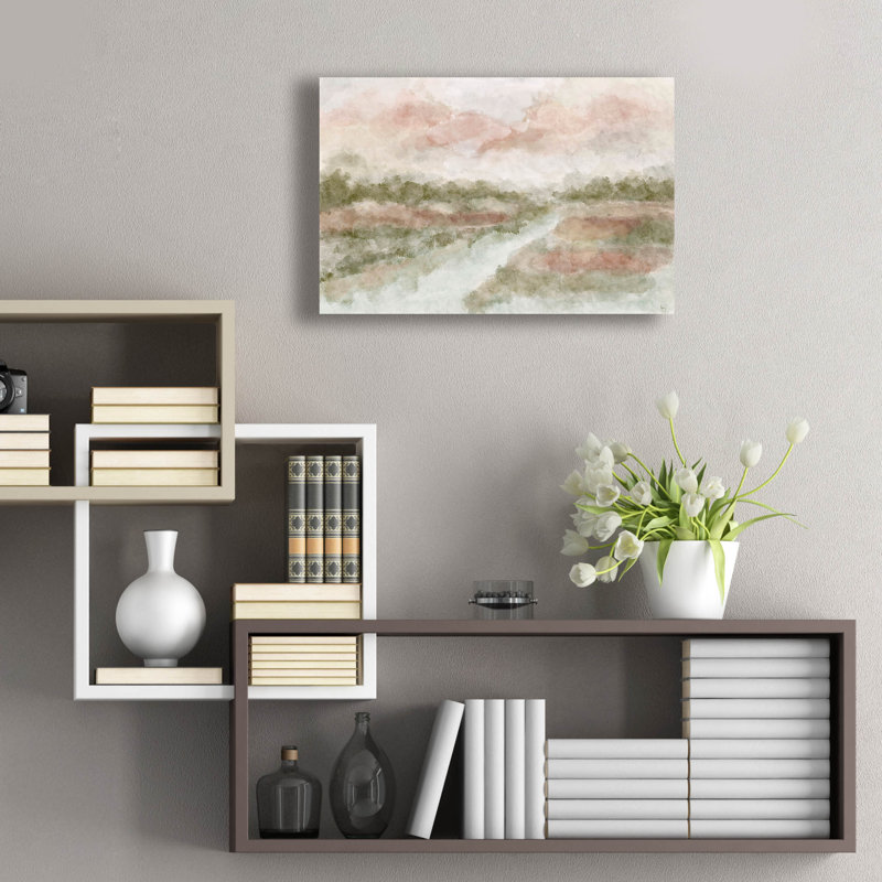  «Peaceful Waters» par Ashley Bradley, art mural en verre acrylique, 24 po x 16 po, H 16 po x l 24 po x P 0,2 po