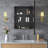 24" W x 30" H Fruzsina Modern Iron Framed Surface/Recessed Mount Medicine Cabinet with Mirror, Adjustable Glass Shelves, Dimmable Lighting, Anti-Fog and Memory Function for Makeup, Shaving or Bathroom Vanity Storage-31414130-22746031-62547705