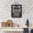 Stylish Decorative Metal Wall Accessory, Black, 11.8 x 14.6 inches | 100% Metal Construction, Thickness: 0.08 inches | Easy Wall Mount Design, Perfect for Home Decor & Modern Aesthetics, Durable and Elegant