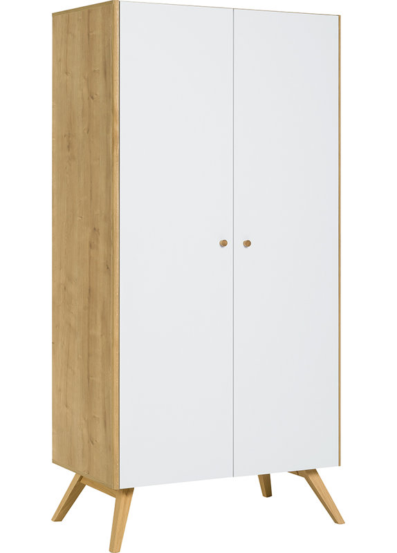 Horta 2 Door Wardrobe, Oak/White