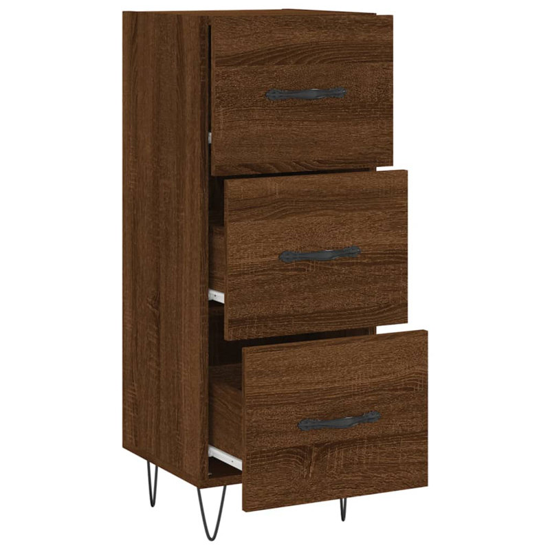 Malynda Sideboard 34,5x34x90 cm Engineered Wood, Brown Oak