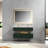  48" Modern Double Solid Wood Bathroom Vanity with Engineered Stone Top and Light-1424900777