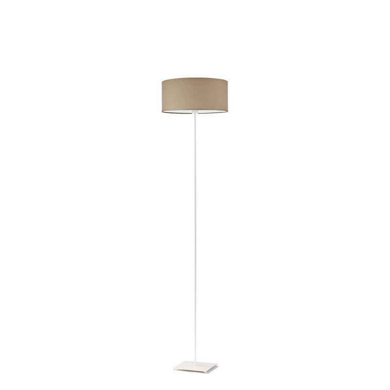 Ayania 150cm Traditional Floor Lamp, White, Beige