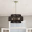 Lustre suspendu en laiton antique 5 lumières Aurea-124250989-124250990-124250992