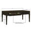 2 tables basses brun foncé pour un décor de maison élégant avec un attrait de tiroir cannelé