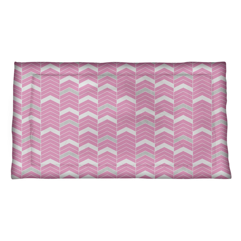 Taie décorative Rhonda, Très grand, Polyester, Rose / Gris
