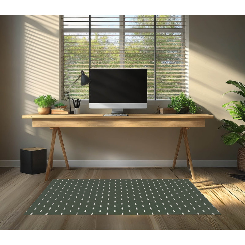 Tapis de bureau léger Long Drop, L 3 pi x L 2 pi, Chimichurri
