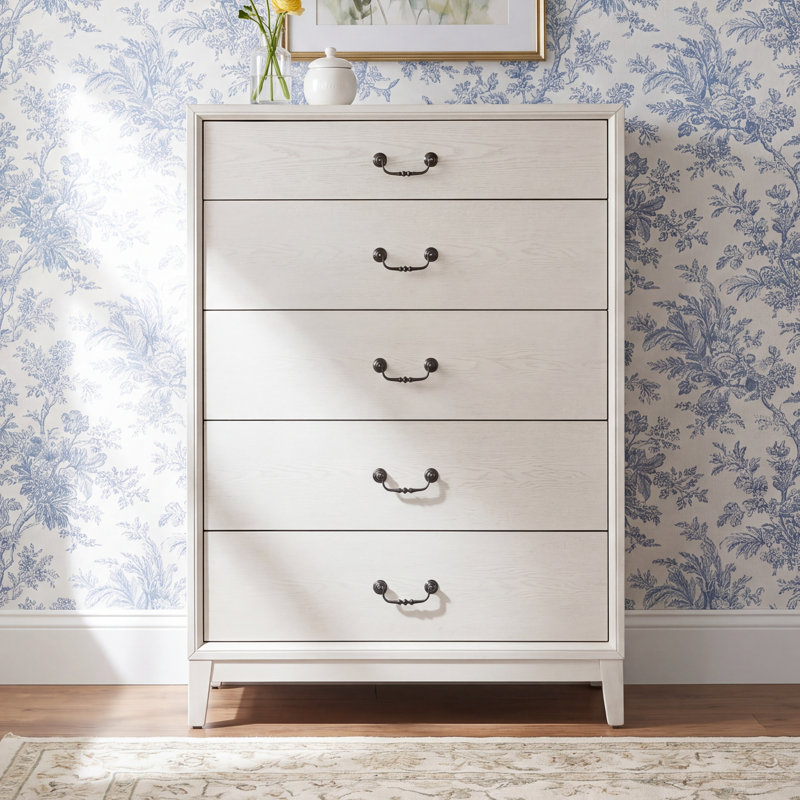 Bartlett 5 Drawer Chest, White