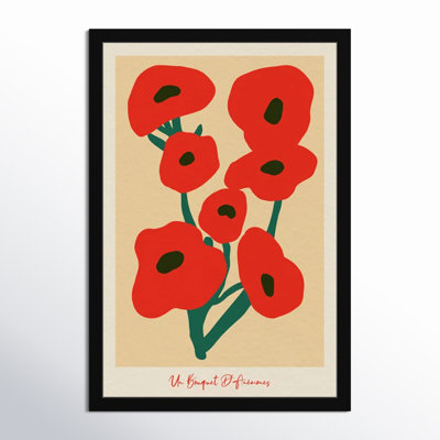 Modern Red Flower Bouquet by Oliver Gal
