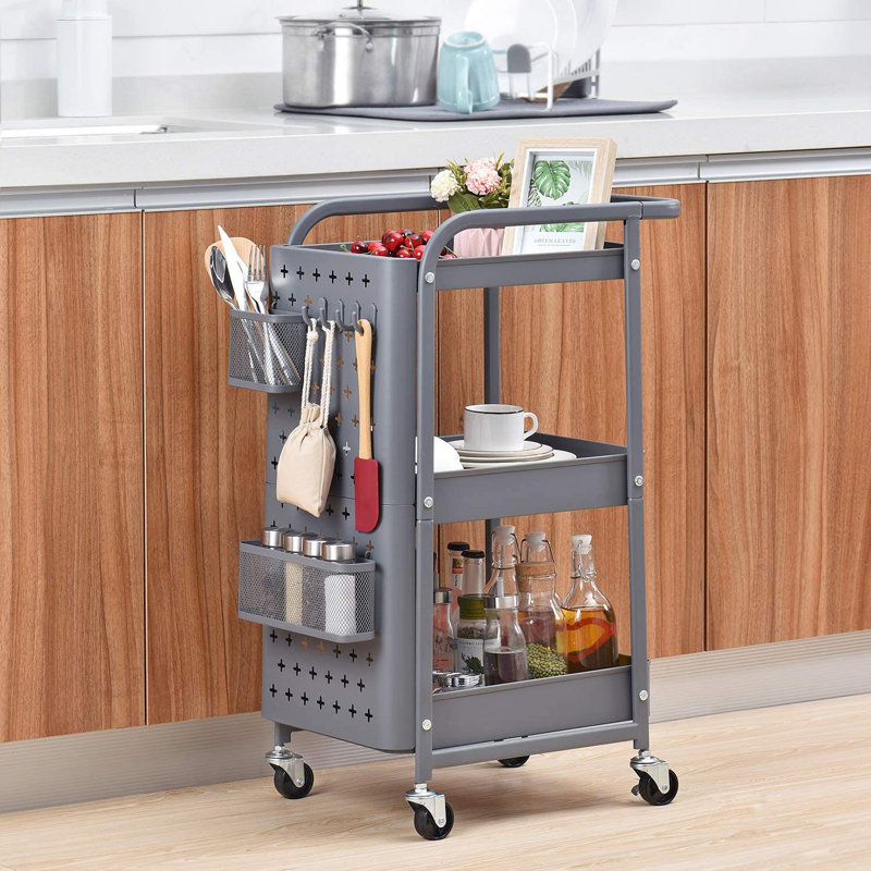 Hayward Metal Bar Cart, Grey
