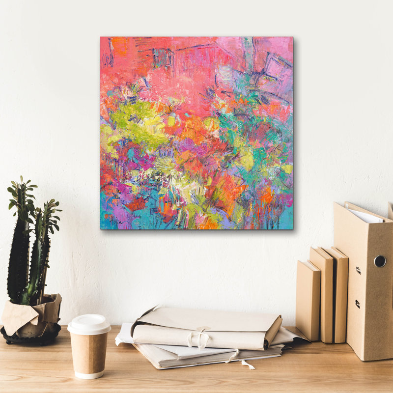  «Happiness Sprouting» par Dorothy Fagan, art mural sur toile, 18 po x 18 po