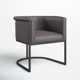 Virgil Faux Leather Upholstered Arm Chair