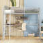 Lit mezzanine double en métal et en MDF avec bureau et tablette-1391692127