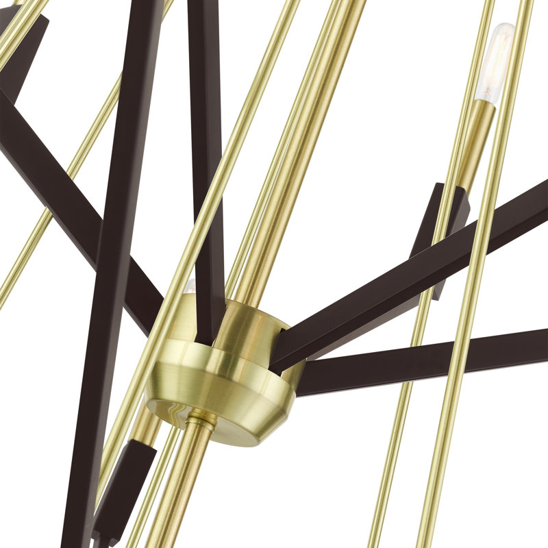 Avangaline 18 - Light Dimmable Tiered Chandelier, Satin Brass