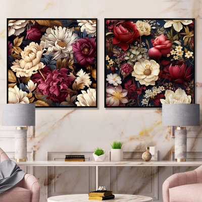 Jessup - ensemble de 2 reproductions d'art sur toile florales