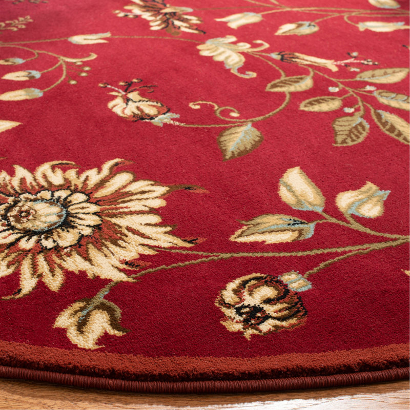 Klose Performance Floral Rug, Round 5'3"