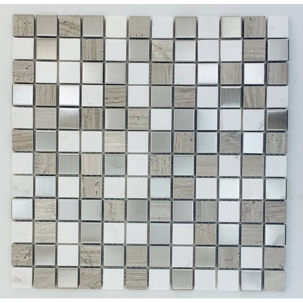 1" x 1" Mixed Material Mosaic Tile