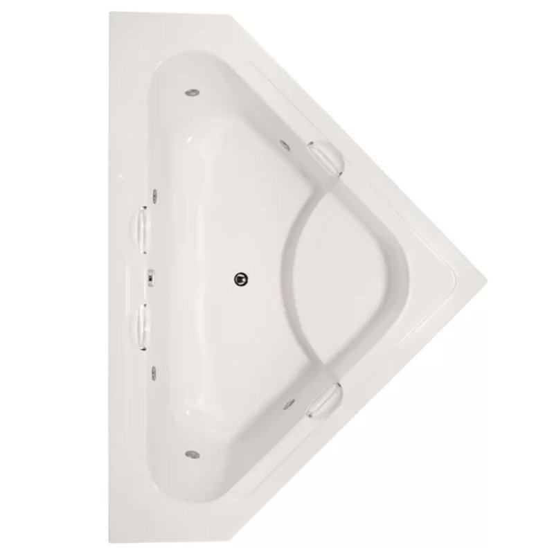 Whitney 62'' L Bathtub, White, Polished Chrome