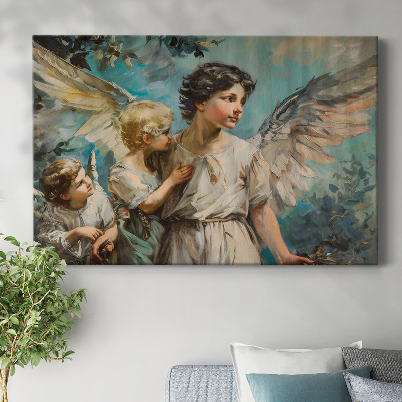 Angel CLxxviii - Toile tendue avec châssis Premium - Prêt à être accroché, H 32 po x l 48 po