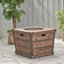 Patron extérieur en bois H 24 po x l 32 po à motif de bois en béton au foyer - brun - 40 000 BTU (réservoir à l'intérieur)