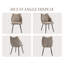 Modern Upholstered Armless Dining Side Chair, Contemporary Curved Back Accent Chair with Sturdy Steel Metal Legs, Ergonomic Dining Room Chair for Kitchen Living Room-1969744918