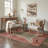 Alinda Lynx Animal Print Machine Washable Red / Brown / Beige Indoor Area Rug with Non-Slip Backing-1641299013