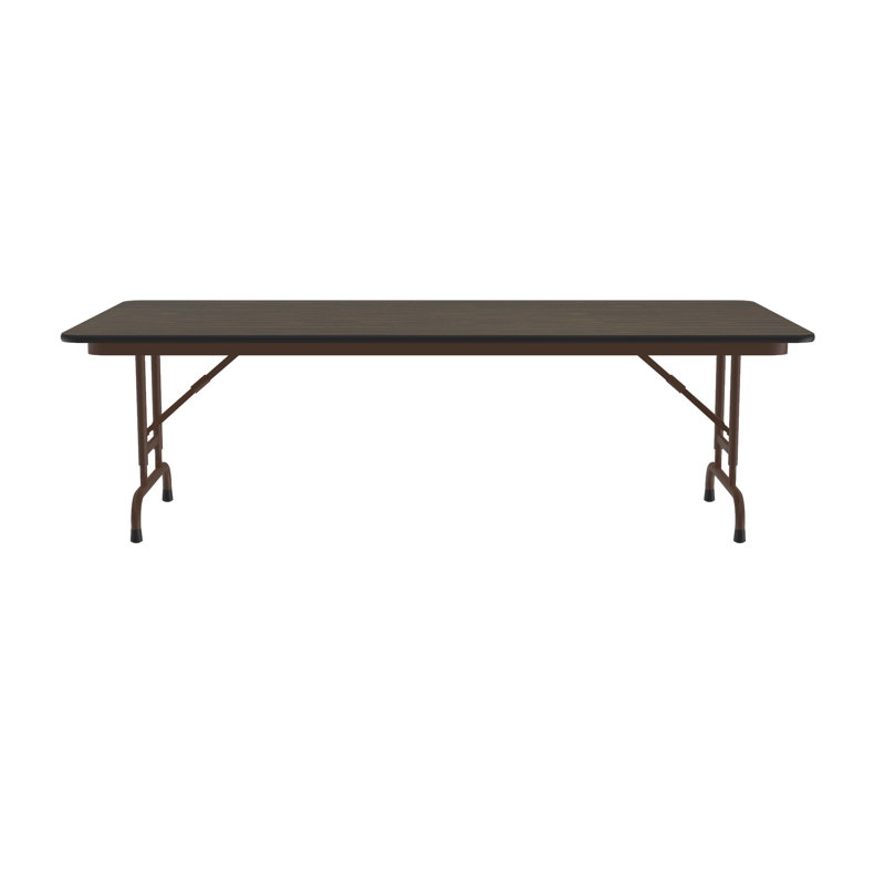 Table pliante réglable 48 po, 32" H x 48" L x 24" D, Chêne moyen