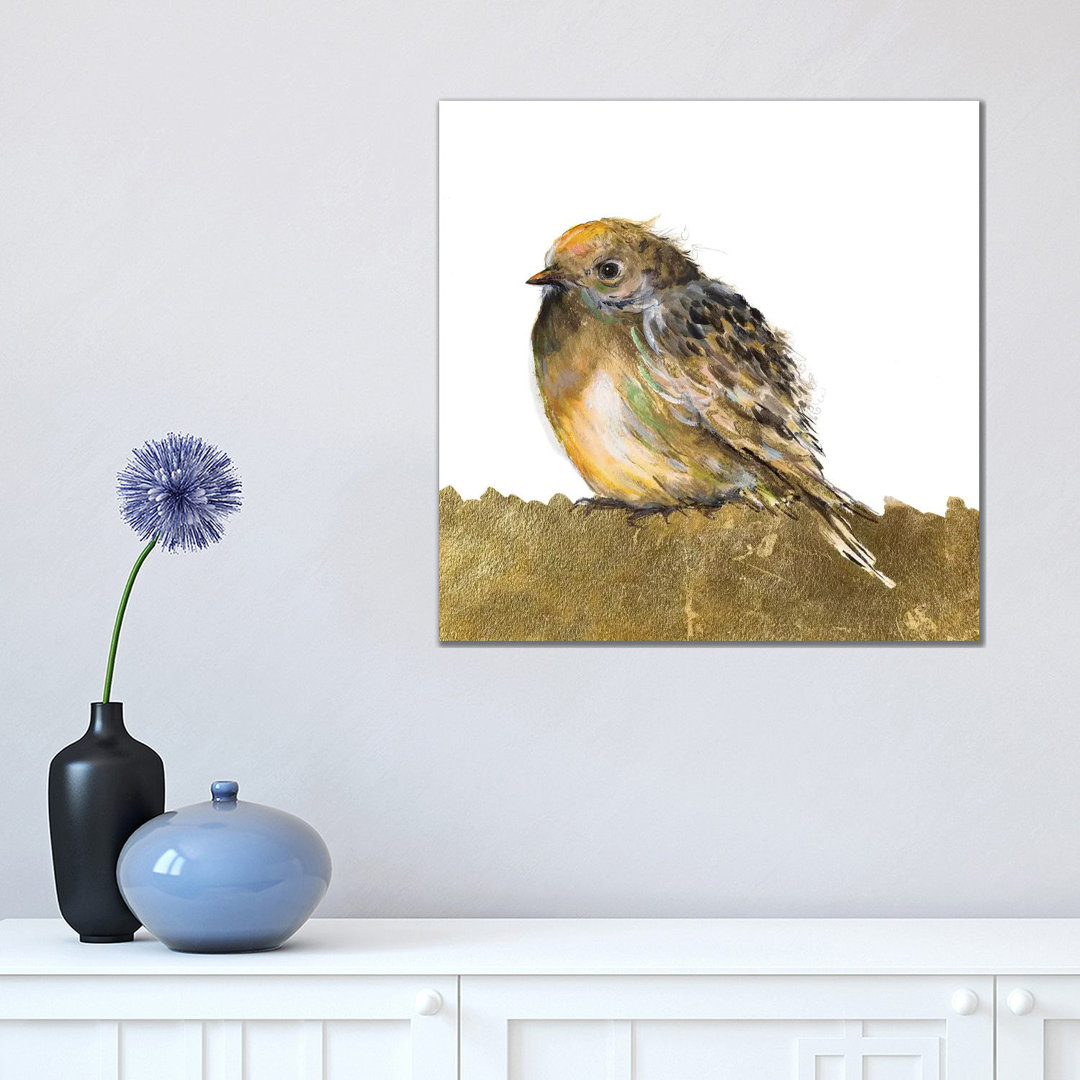 Gold Bird by Patricia Pinto - Wrapped Canvas Gallery-Wrapped Canvas Giclée