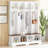 Farmhouse 59"W Wide Hall Tree with 8 Hooks-269721370