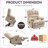 Chenille Power Lift Recliner Chair with 8-Point Vibration Massage and Lumbar Heating-106862019